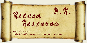 Milesa Nestorov vizit kartica
